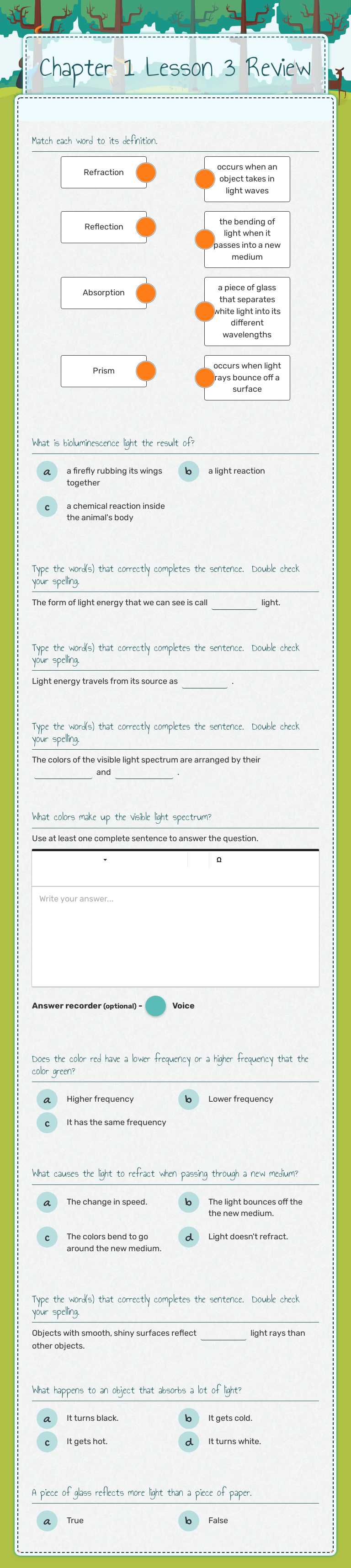 Chapter 1
Lesson 3 Review worksheet preview image