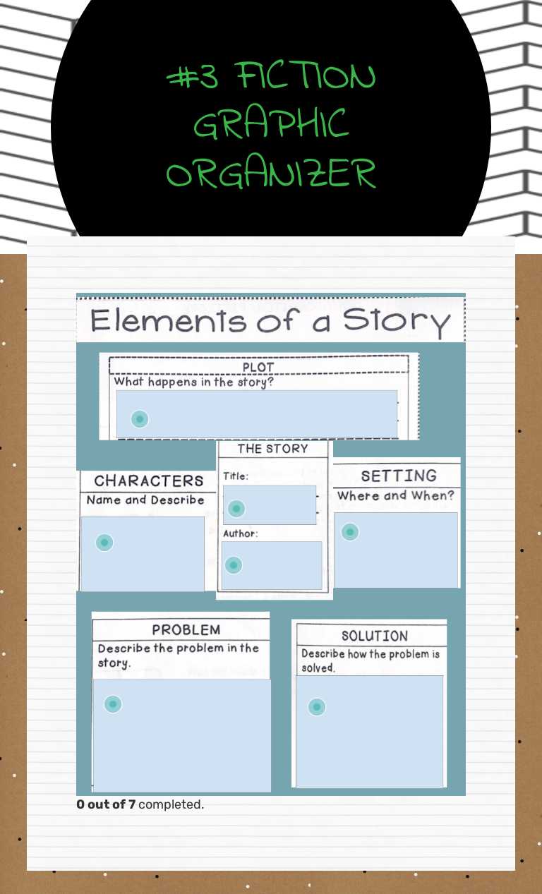#3 FICTION GRAPHIC ORGANIZER Grade 7 worksheet preview