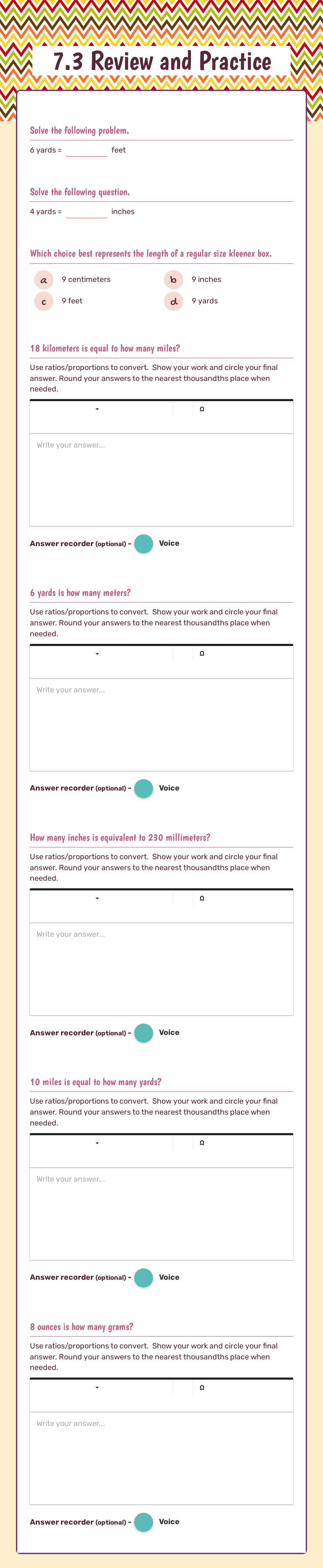 7.3 Review and Practice worksheet preview image