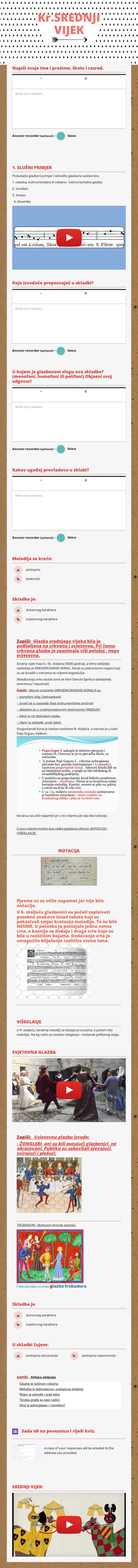 Kr.SREDNJI VIJEK worksheet preview image