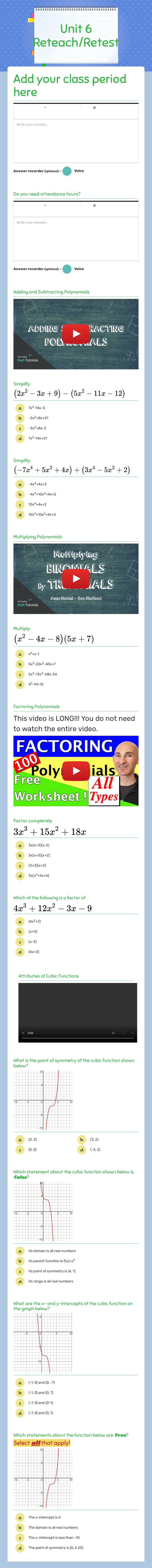 Unit 6
Reteach/Retest worksheet preview image