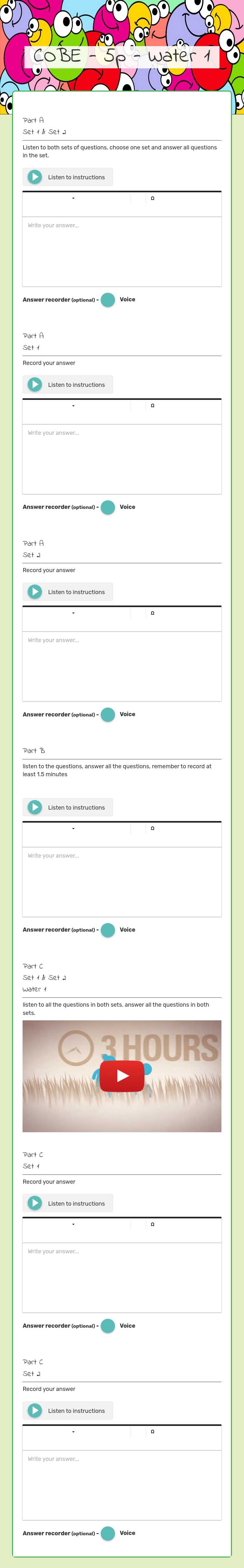 COBE - 5p - Water 1 worksheet preview image