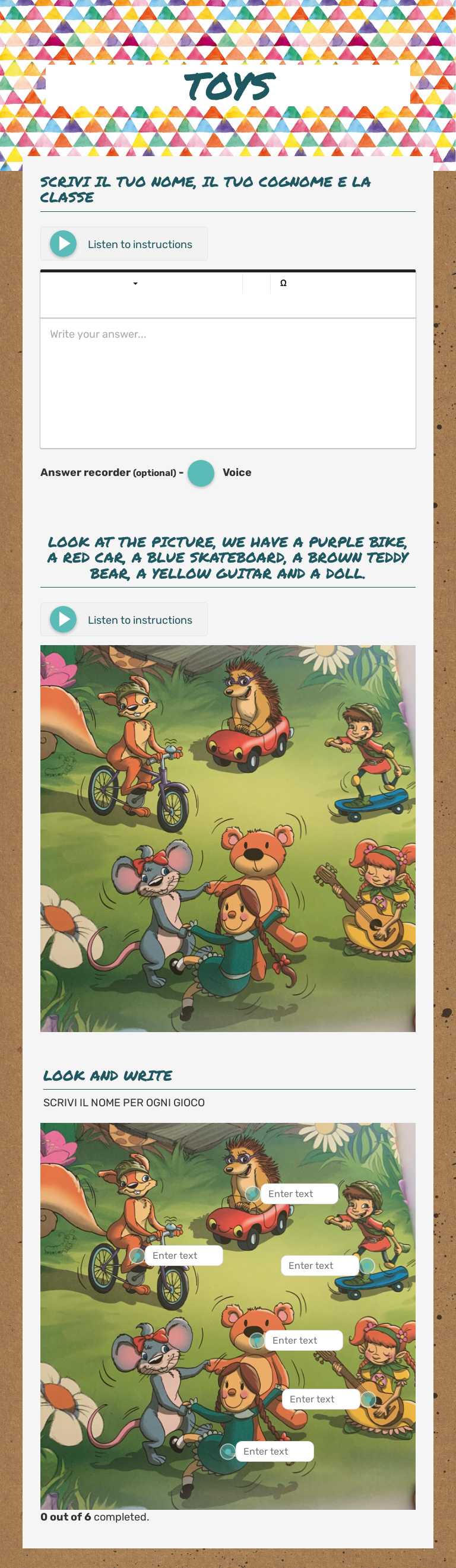 TOYS worksheet preview image