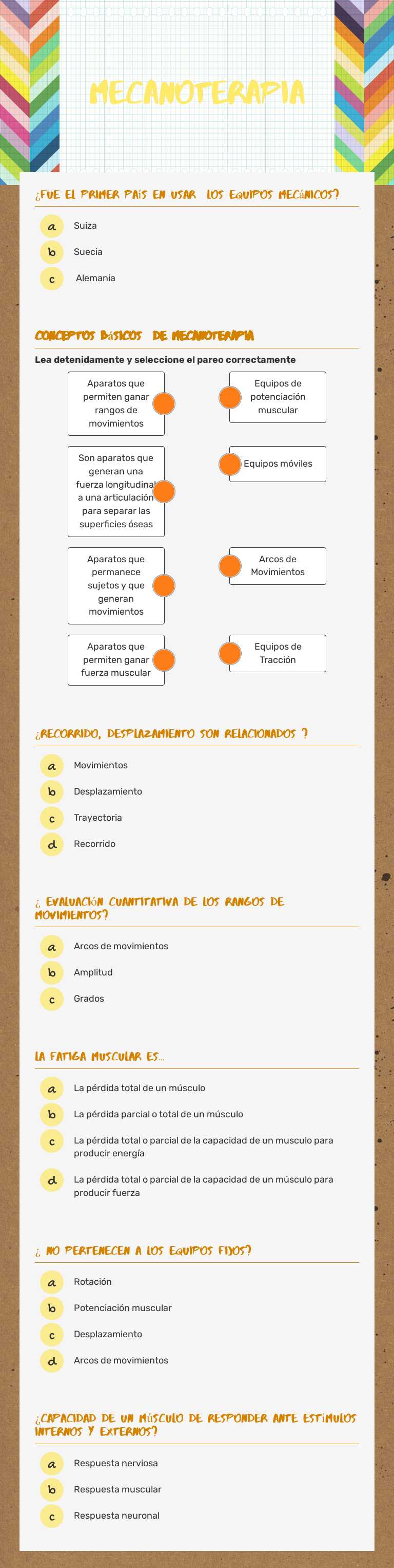Mecanoterapia worksheet preview image