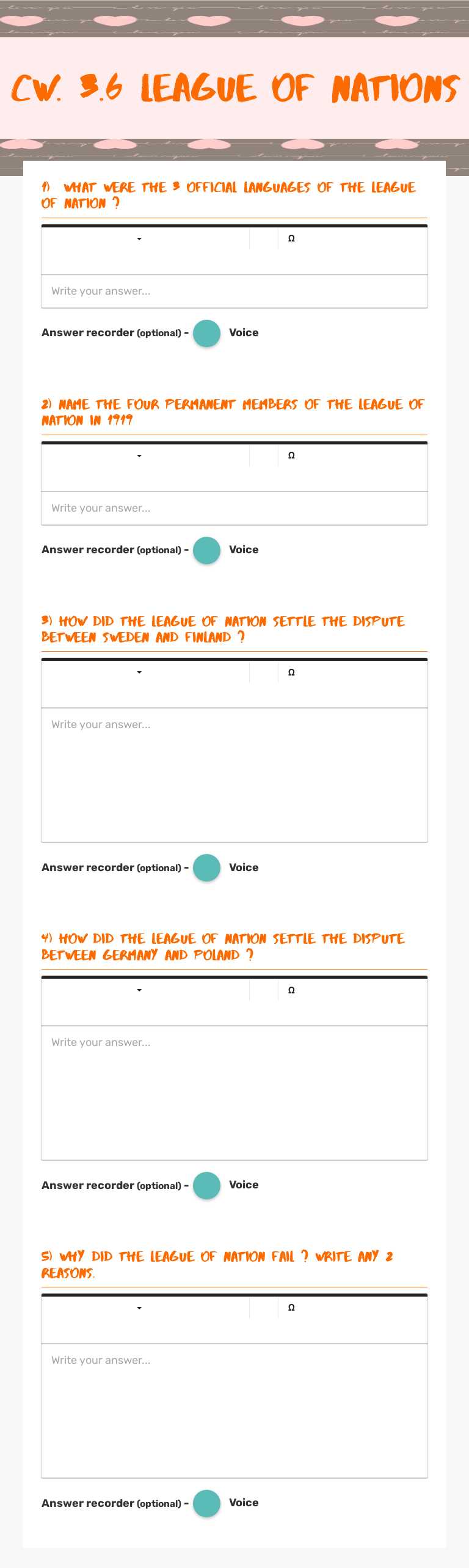 CW. 3.6 League of Nations worksheet preview image