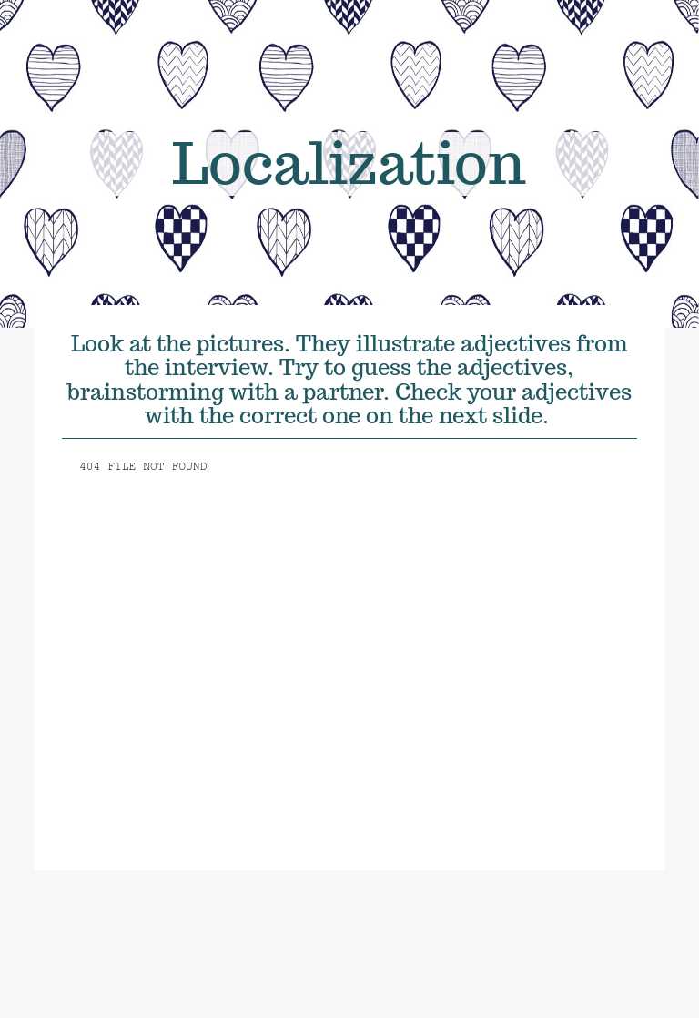 Localization worksheet preview image