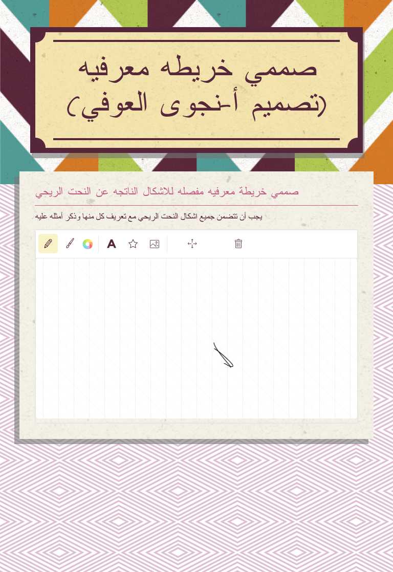 صممي خريطه معرفيه (تصميم أ-نجوى العوفي) Grade 10 worksheet preview