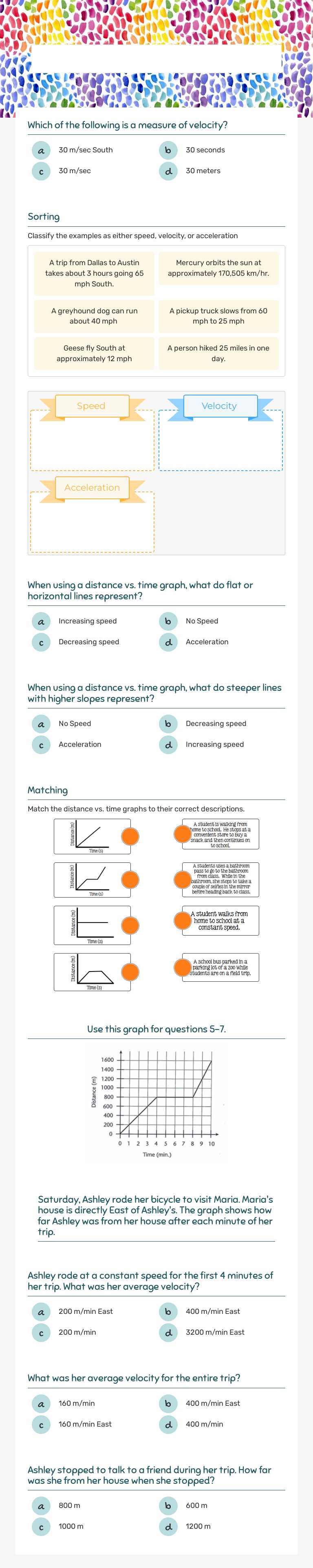 Master motion! Explore velocity, acceleration, and distance-time graphs ...