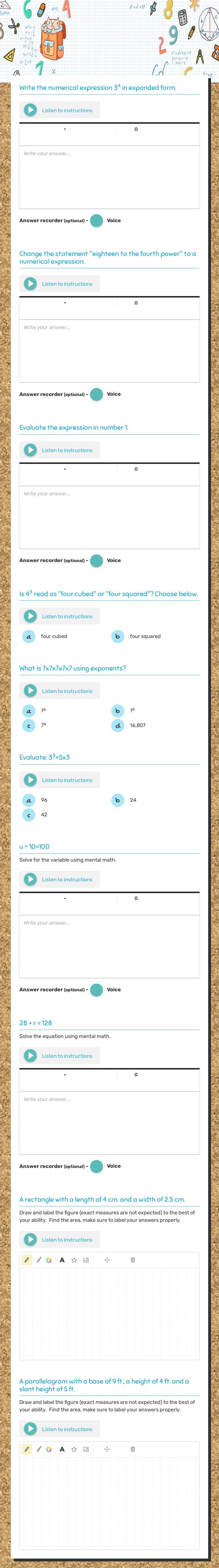 Lesson 2 Worksheet Grade 7 worksheet preview
