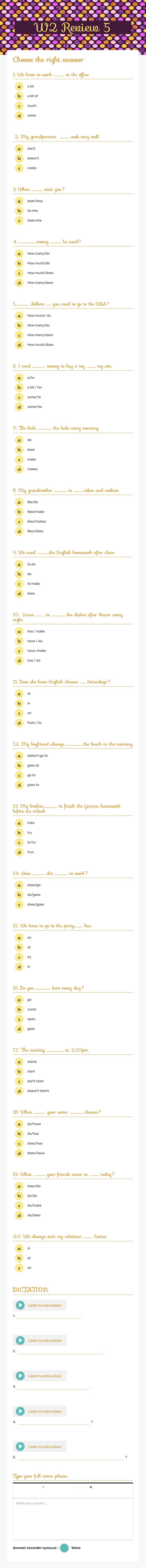 W2 Review 5 worksheet preview image