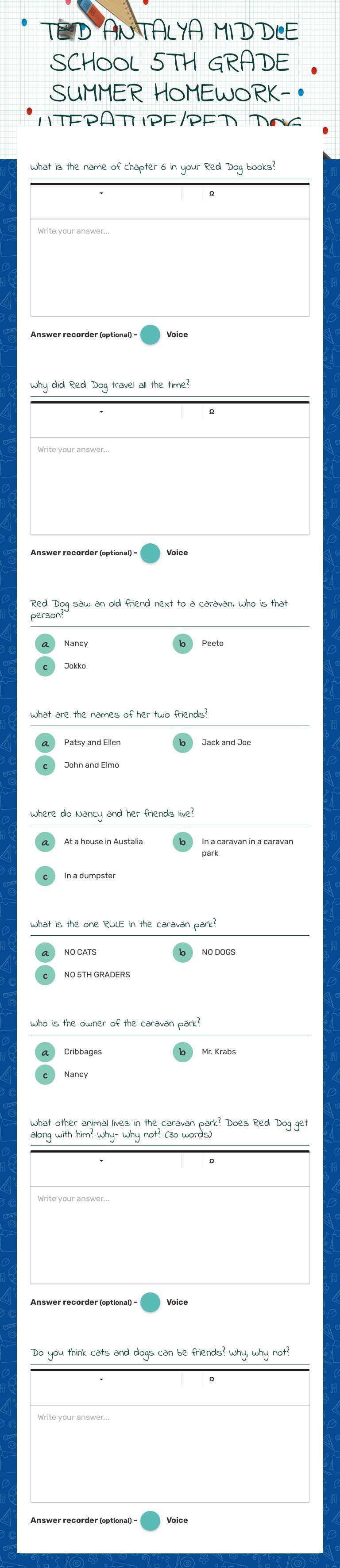 TED ANTALYA MIDDLE SCHOOL 5TH GRADE SUMMER HOMEWORK-LITERATURE/RED DOG
CHAPTER 6 worksheet preview image