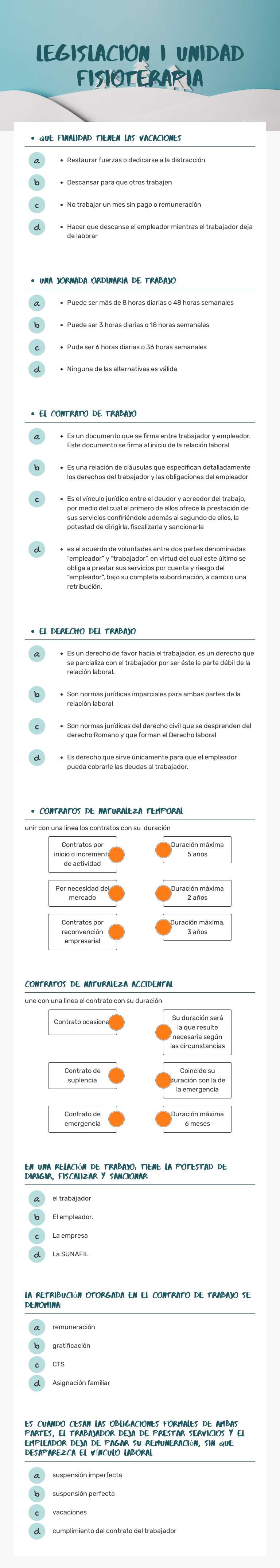 legislacion I unidad fisioterapia worksheet preview image