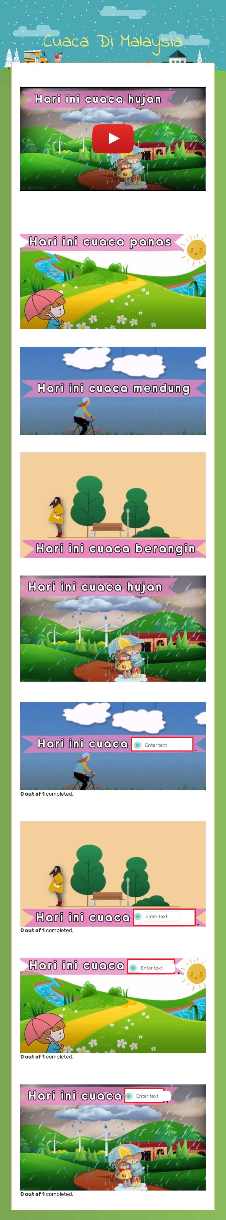 Cuaca Di Malaysia worksheet preview image