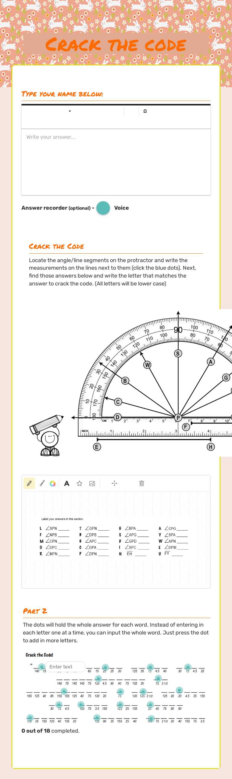 Crack the code Grade 4 worksheet preview