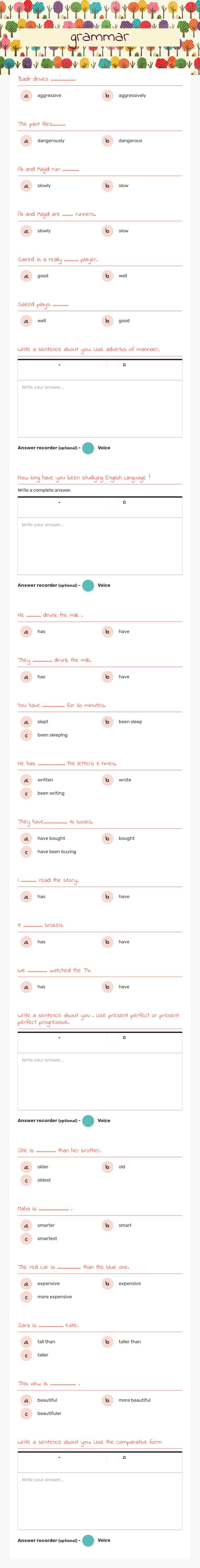 grammar worksheet preview image