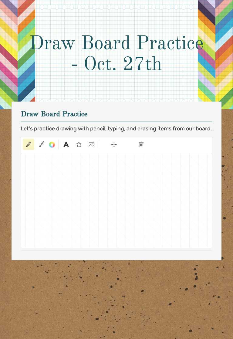 Draw Board Practice - Oct. 27th worksheet preview image