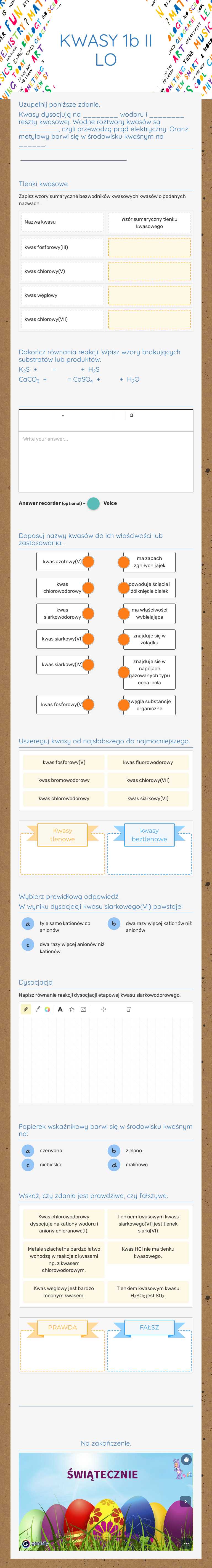 KWASY 1b
II LO worksheet preview image