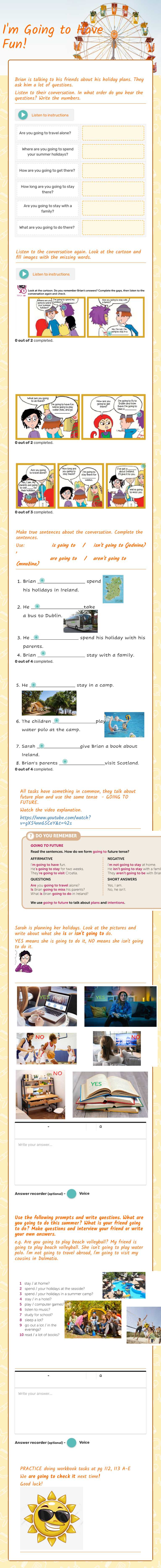 I'm Going to Have Fun! worksheet preview image