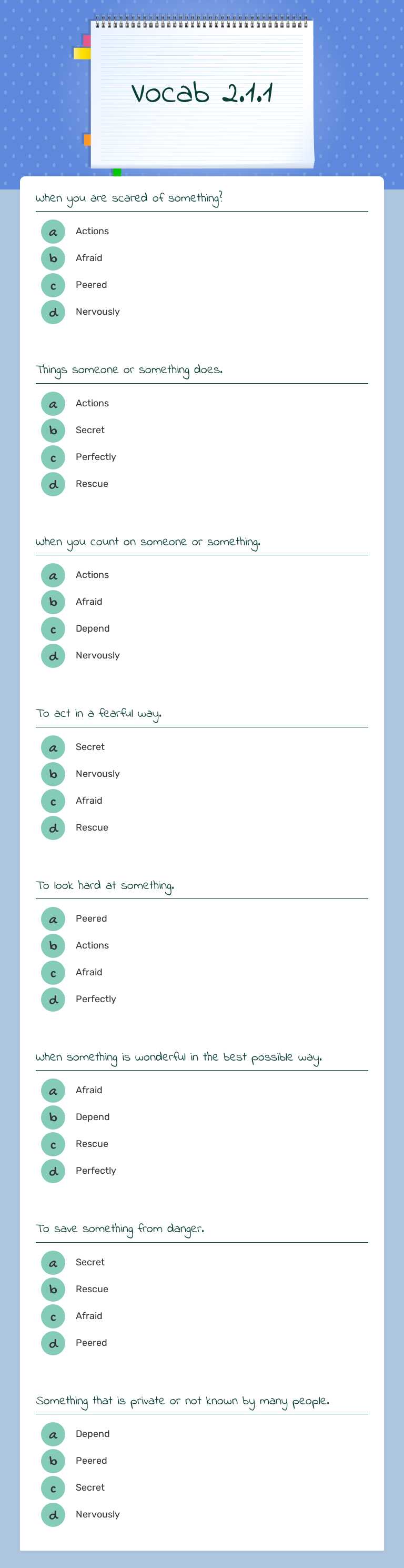 Vocab 2.1.1 worksheet preview image