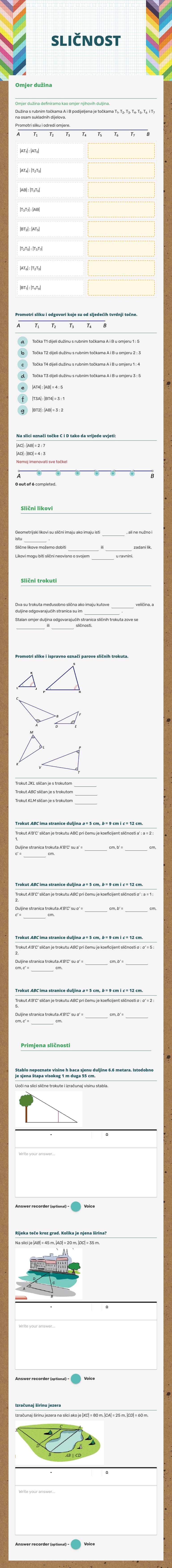 SLIČNOST worksheet preview image