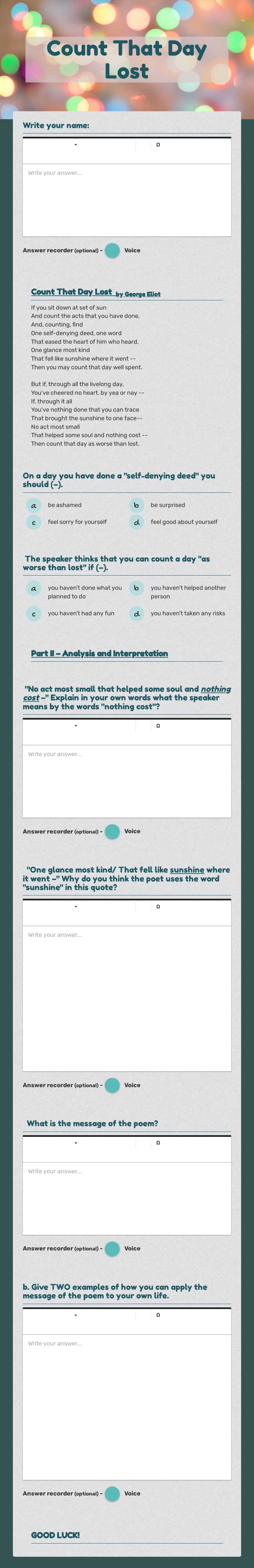Count That Day Lost worksheet preview image