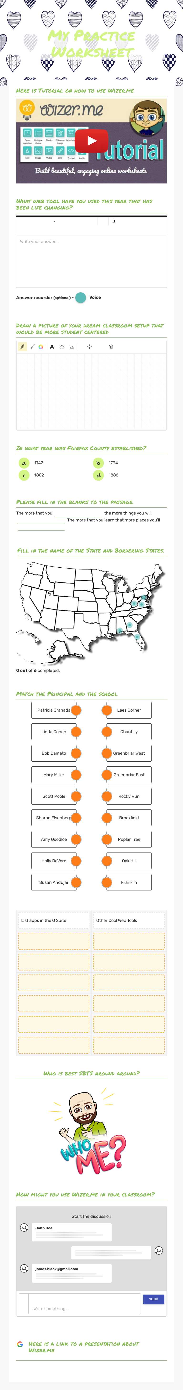 My Practice  Worksheet worksheet preview image