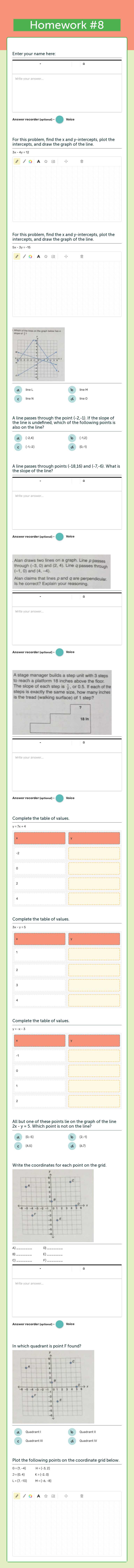 Homework #8 worksheet preview image