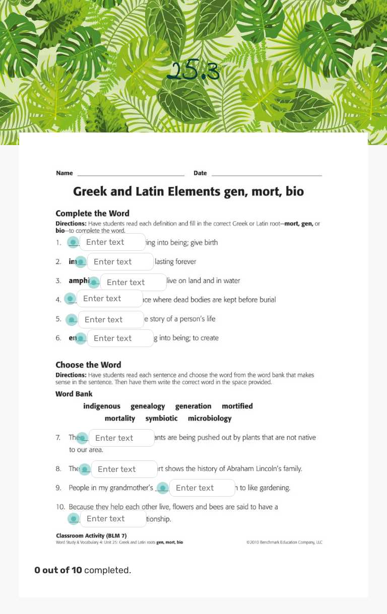 25.3 Grade 6 worksheet preview