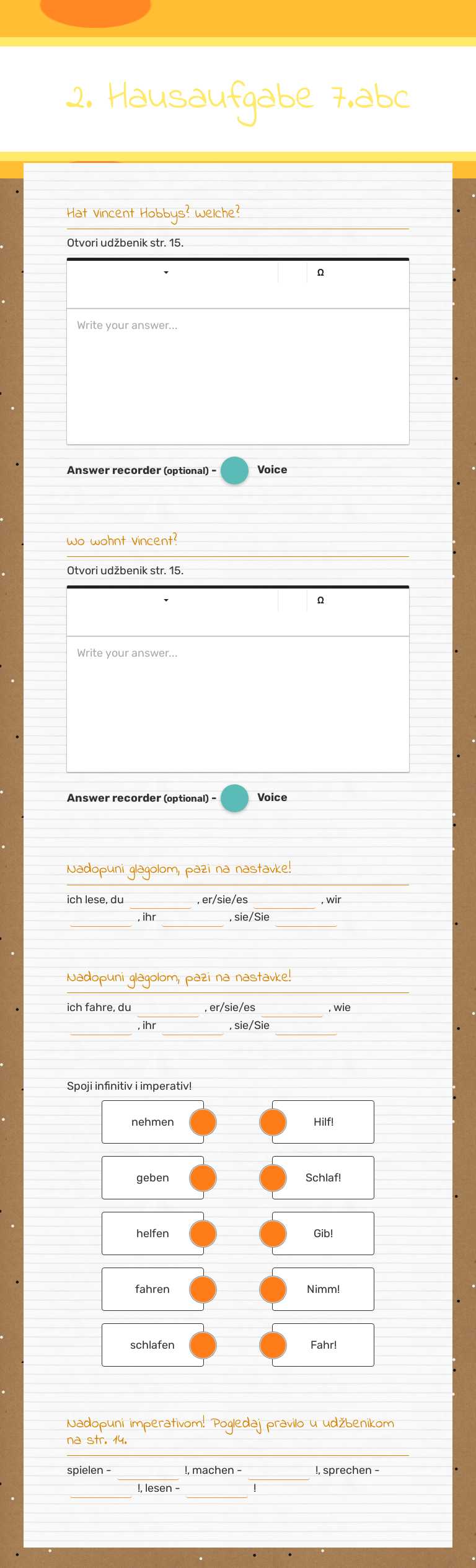 2. Hausaufgabe 7.abc worksheet preview image