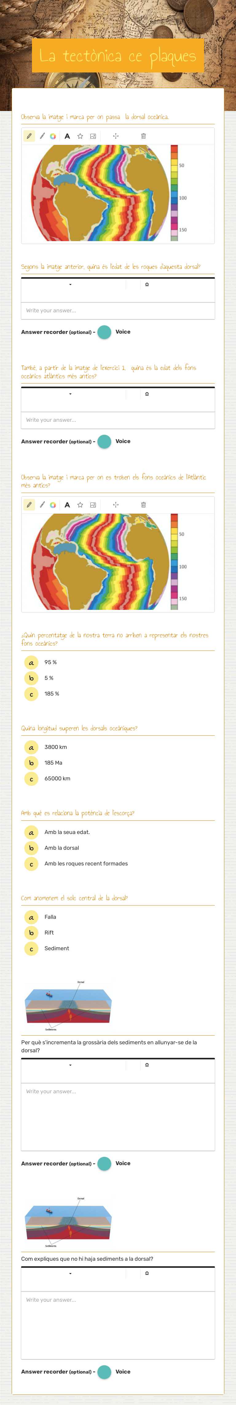 La tectònica ce plaques worksheet preview image