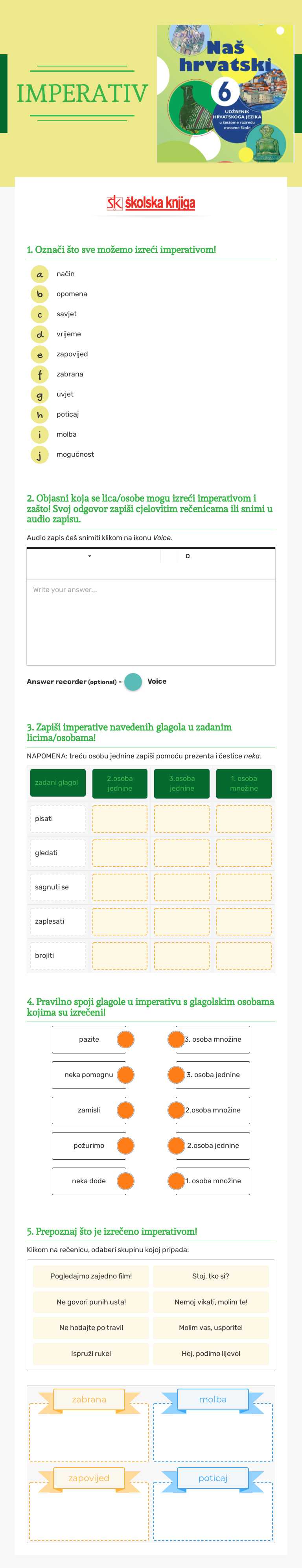 IMPERATIV Grade 6 worksheet preview
