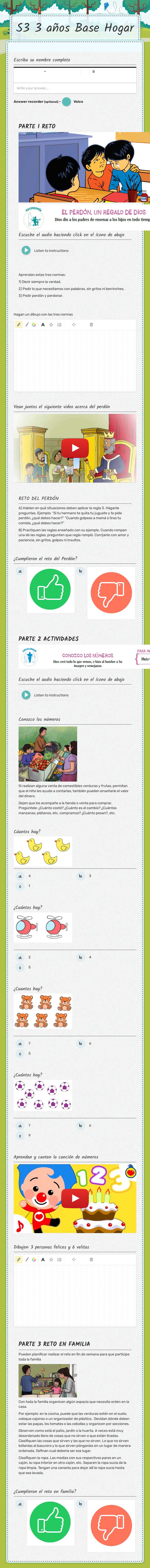 S3 3 años Base Hogar worksheet preview image