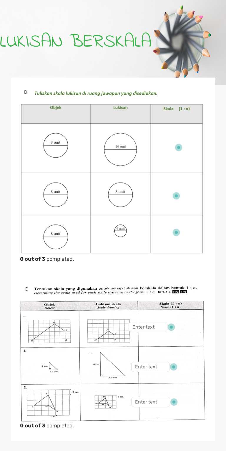 LUKISAN BERSKALA worksheet preview image