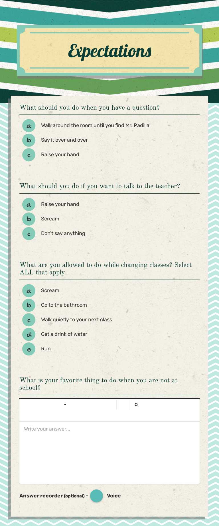 Expectations Grade 6 worksheet preview