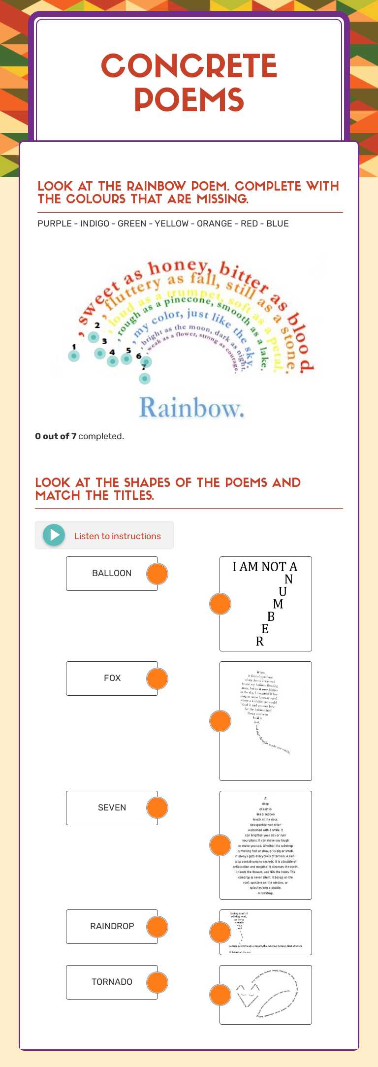 concrete
poems worksheet preview image
