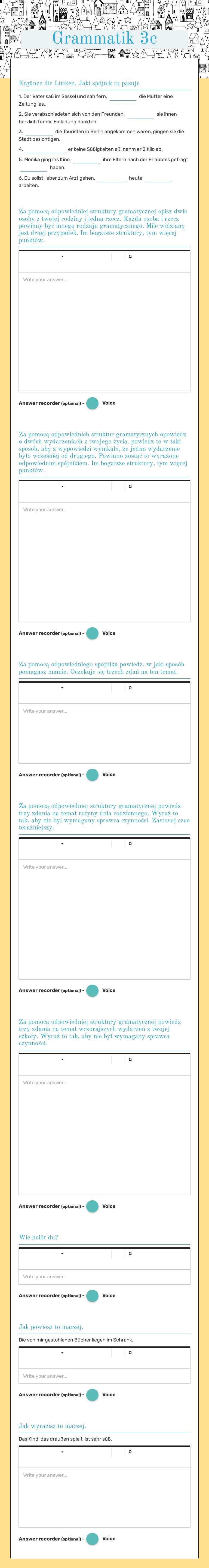 Grammatik 3c worksheet preview image