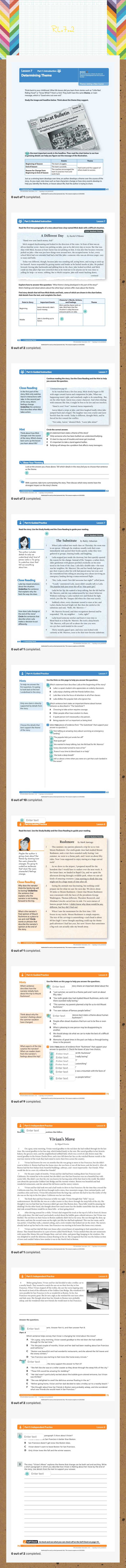 RL.7.2 worksheet preview image