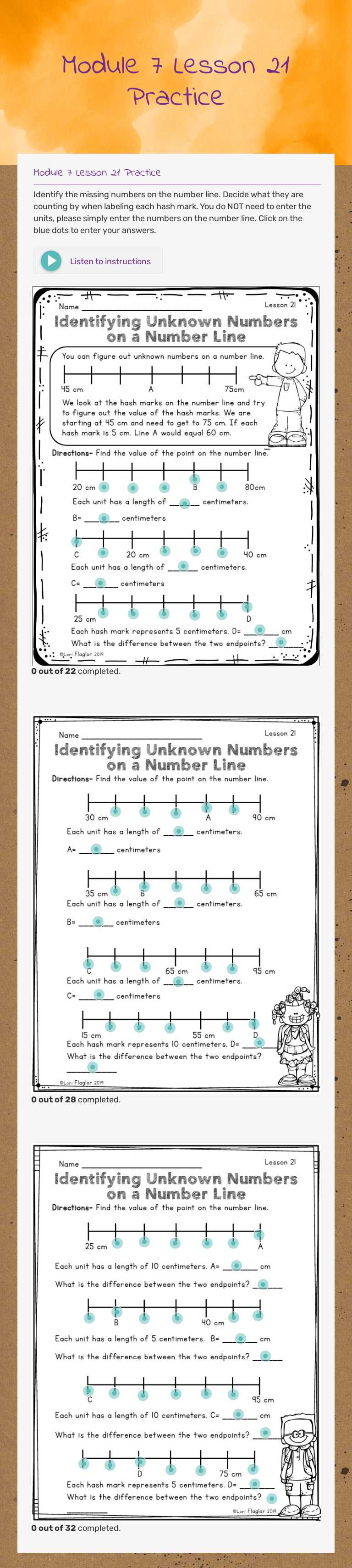 Module 7 Lesson 21 Practice worksheet preview image