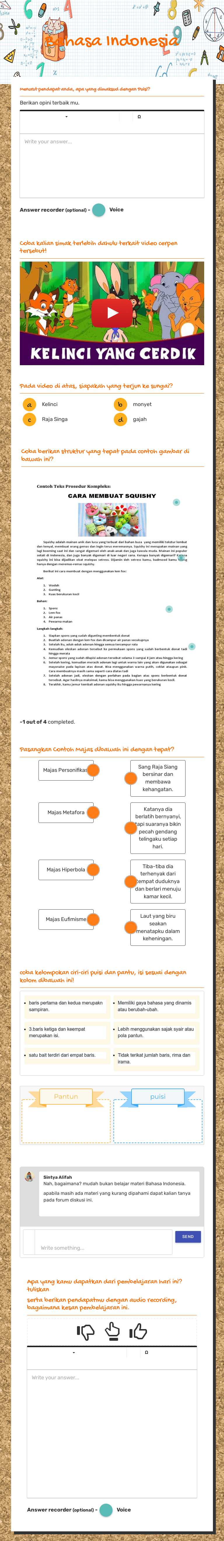 Bahasa Indonesia worksheet preview image