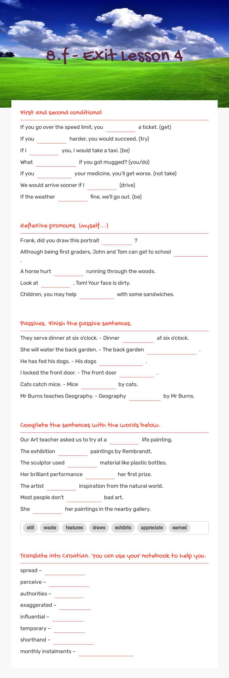 8.f - Exit Lesson 4 worksheet preview image