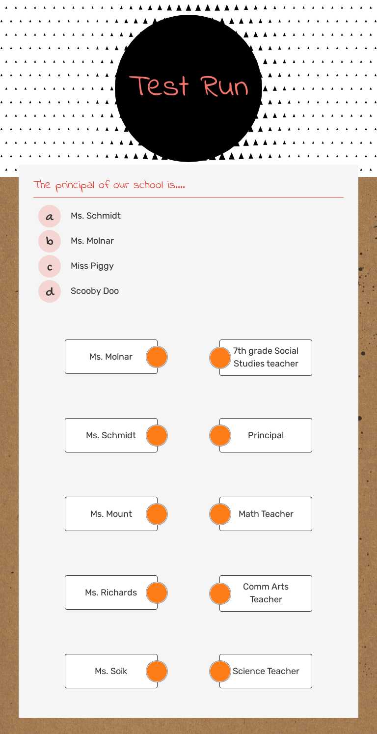 Test Run worksheet preview image