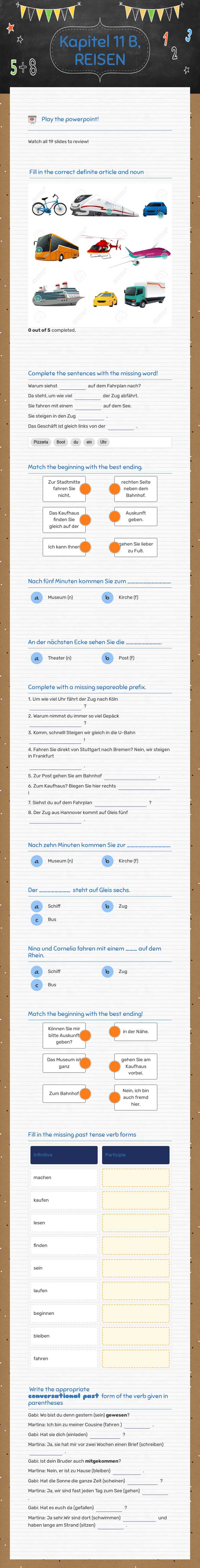 Kapitel 11 B,
REISEN worksheet preview image