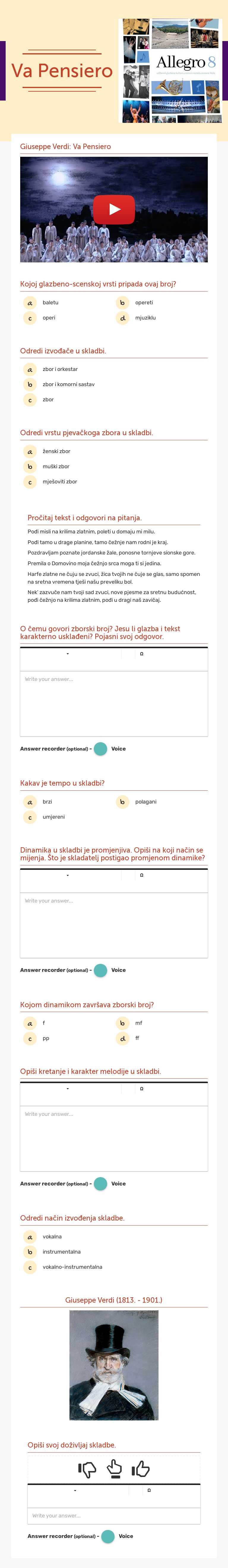 Va Pensiero worksheet preview image