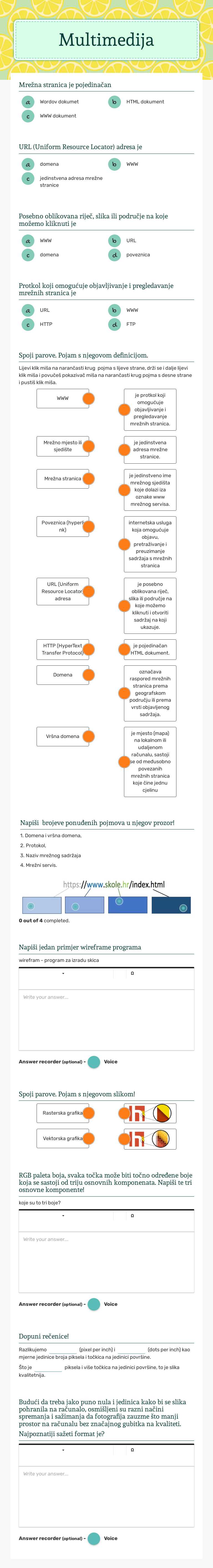 Multimedija worksheet preview image