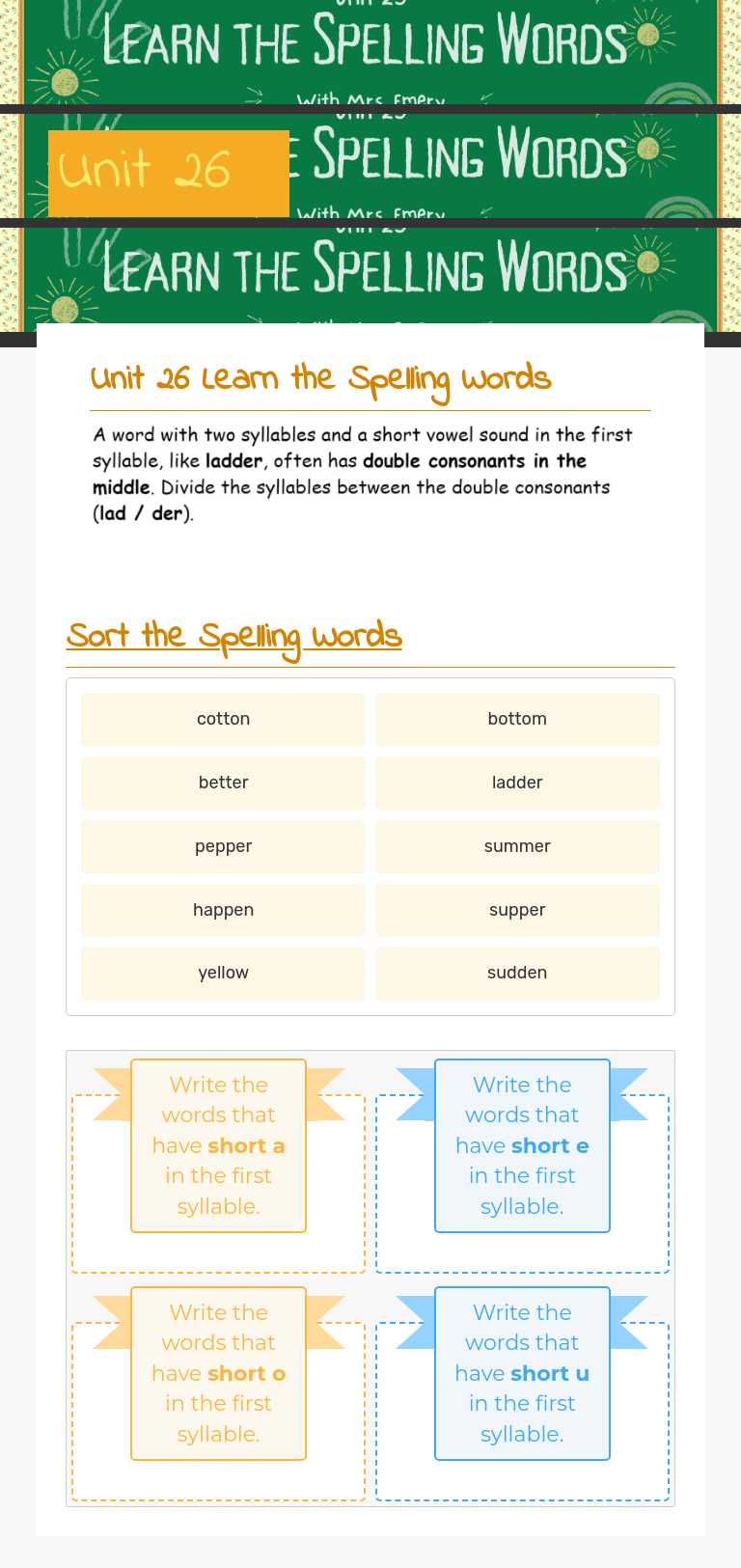 Unit 26 worksheet preview image