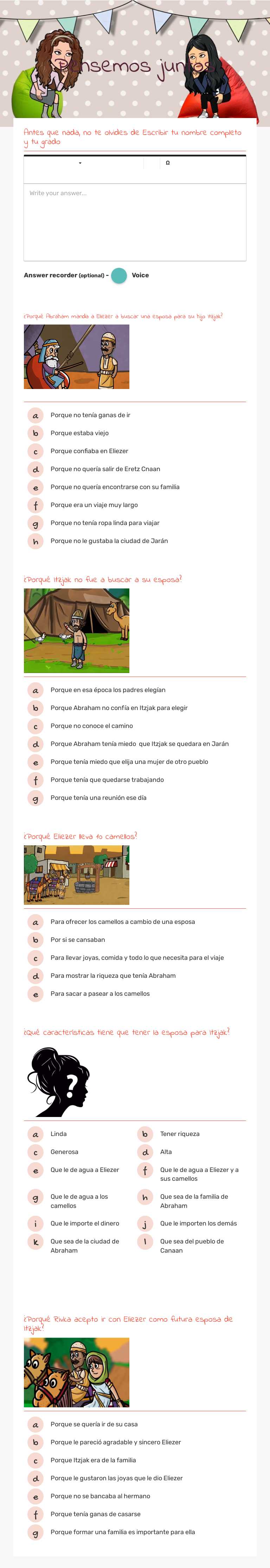 Pensemos          juntos worksheet preview image