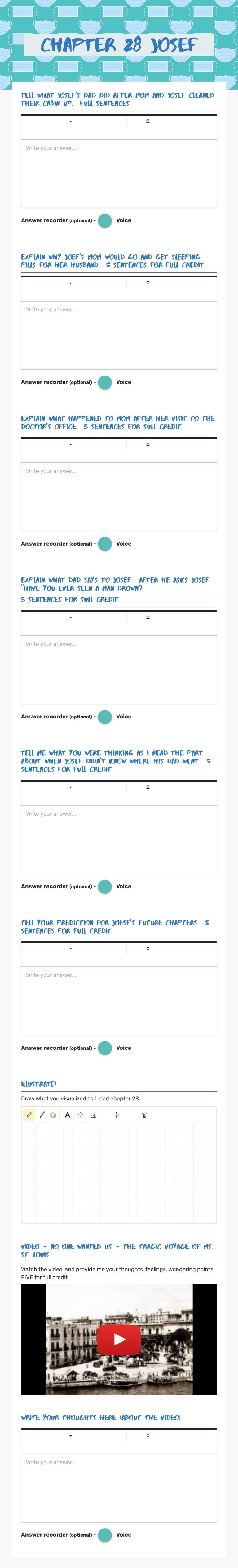 Chapter 28 Josef Grade 6 worksheet preview