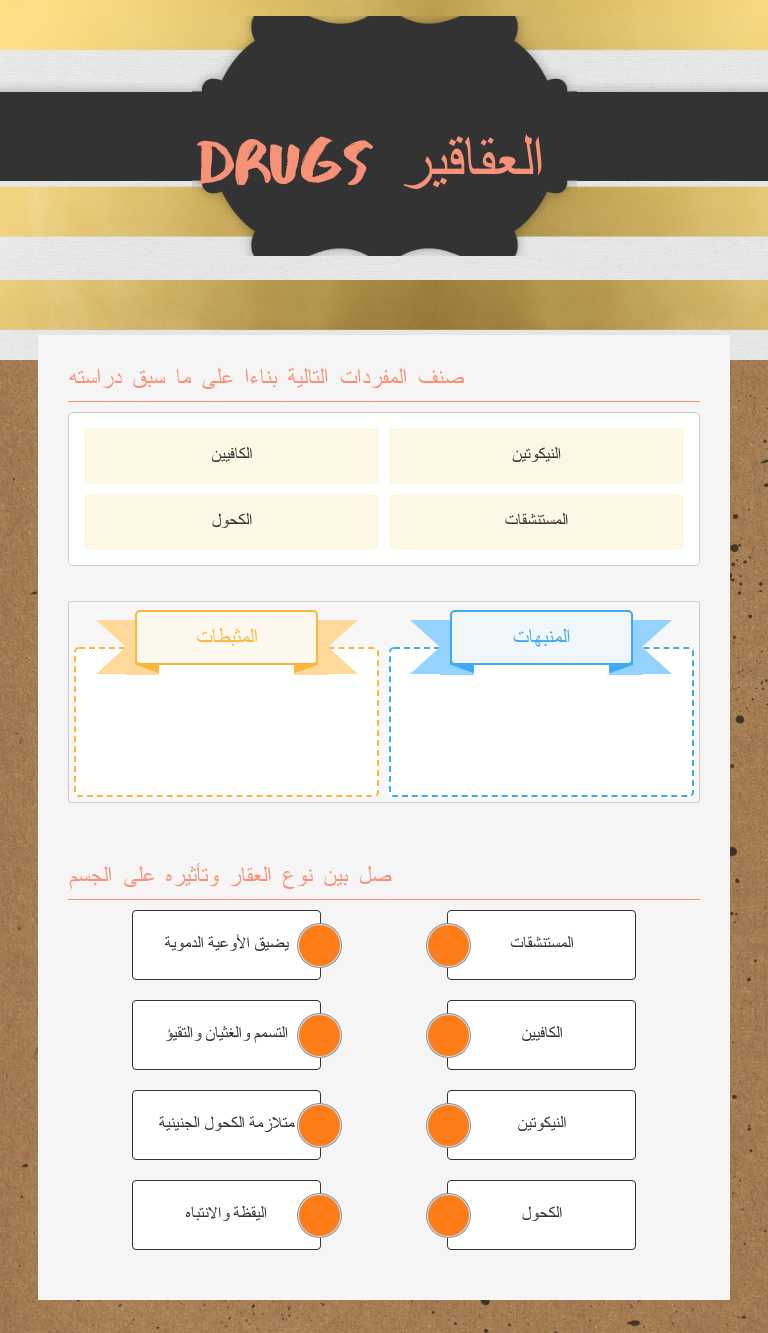 العقاقير
Drugs worksheet preview image