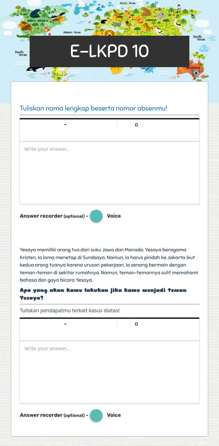 E-LKPD 10 worksheet preview image