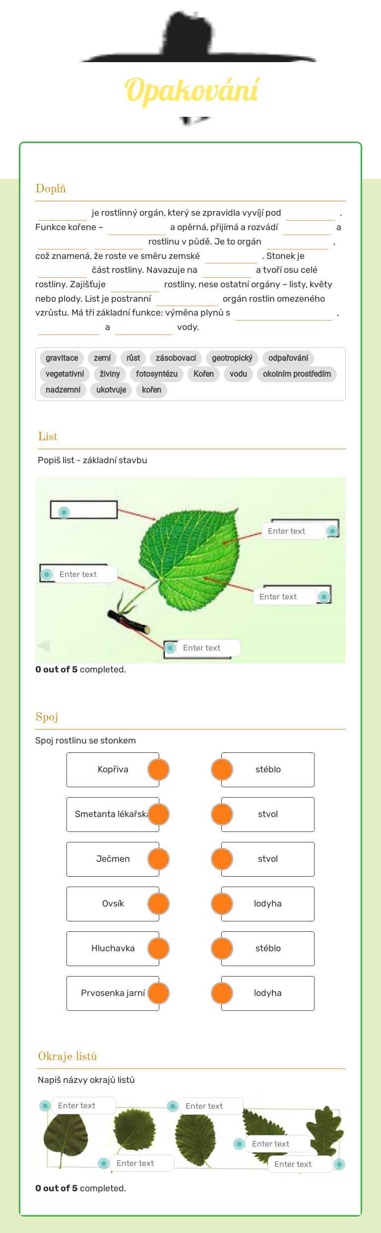 Opakování Grade 7 worksheet preview